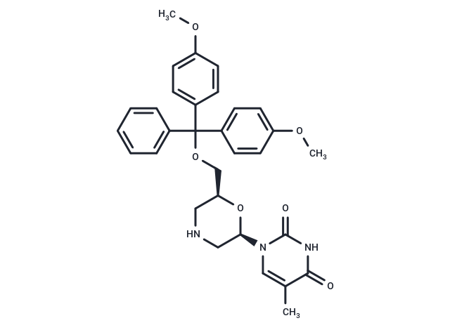 化合物 7’-O-(4,4’-Dimethoxytrityloxy) ? morpholino thymine,7'-O-DMT-morpholino thymine