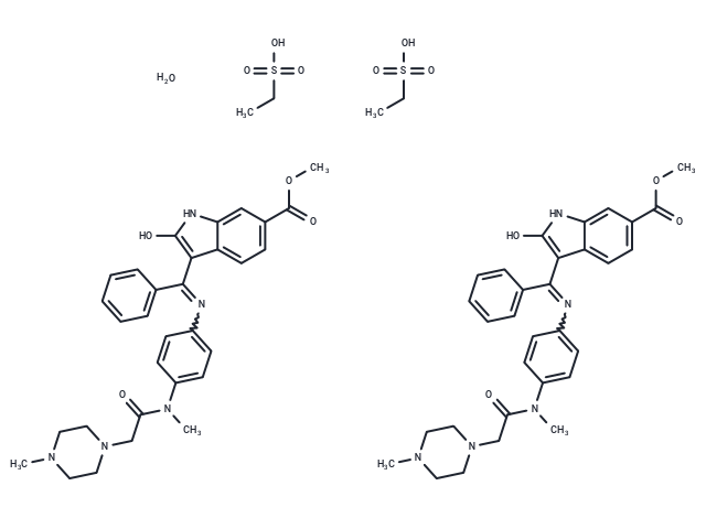 化合物 Nintedanib esylate hemihydrate,Nintedanib esylate hemihydrate