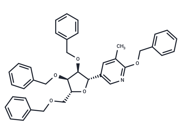 化合物 5-(2,3,5-Tri-O-benzyl-beta-D-ribofuranosyl)-3-methyl-2-benzyloxypyridine,5-(2,3,5-Tri-O-benzyl-beta-D-ribofuranosyl)-3-methyl-2-benzyloxypyridine