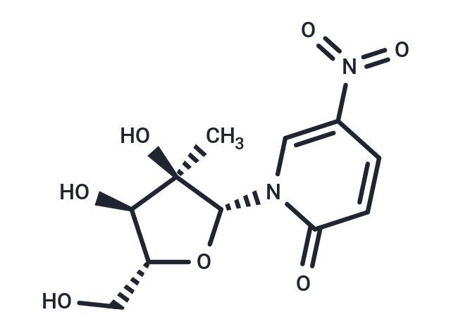 化合物 1-(2-C-b-Methyl-b-D-ribofuranosyl)-5-nitropyridine-2(1H)-one,1-(2-C-b-Methyl-b-D-ribofuranosyl)-5-nitropyridine-2(1H)-one