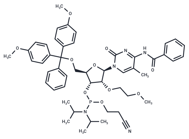 化合物 N4-Bz-5’-O-DMTr-2’-O-(2-methoxyethyl)-5-methylcytidine-3’-CED-phosphoramidite,2'-O-MOE-5-Me-C(Bz)