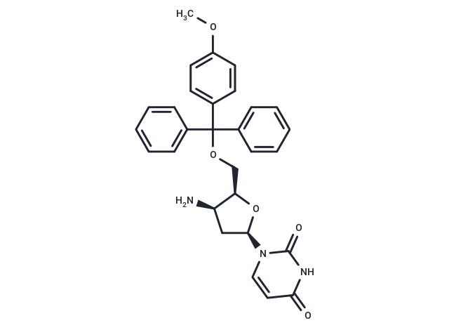 化合物 3’-b-Amino-2’,3’-dideoxy-5’-O-methoxy trityluridine,3’-b-Amino-2’,3’-dideoxy-5’-O-methoxy trityluridine