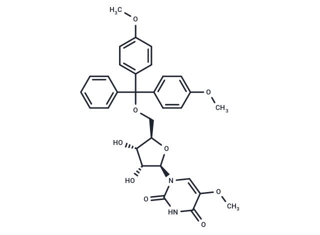 化合物 5’-O-(4,4’-Dimethoxytrityl)-5-methoxyuridine,5’-O-(4,4’-Dimethoxytrityl)-5-methoxyuridine