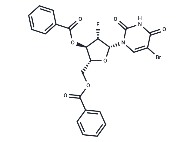 化合物 5-Bromo-3’,5’-bis-O-Bz-2’-deoxy-2’-fluoro-beta-D-arabinouridine,5-Bromo-3’,5’-bis-O-Bz-2’-deoxy-2’-fluoro-beta-D-arabinouridine