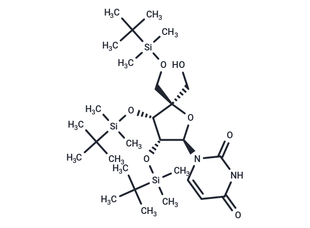 化合物 2’,3’,5’-Tri-O-(t-butyldimethylsilyl)-4’-C-hydroxymethyl uridine,2’,3’,5’-Tri-O-(t-butyldimethylsilyl)-4’-C-hydroxymethyl uridine