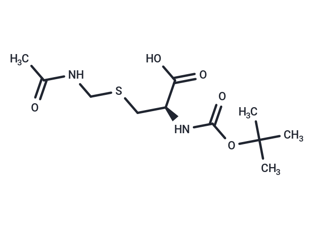 化合物 S-(Acetamidomethyl)-N-(tert-butoxycarbonyl)-L-cysteine,S-(Acetamidomethyl)-N-(tert-butoxycarbonyl)-L-cysteine