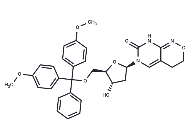 化合物 6-(β-D-5-O-(4,4’-Dimethoxytrityl)-2-deoxyribofuranosyl)-3,4-dihydro-8H-pyrimido[4,5-c][1,2]oxazin-7-one,6-(β-D-5-O-(4,4’-Dimethoxytrityl)-2-deoxyribofuranosyl)-3,4-dihydro-8H-pyrimido[4,5-c][1,2]oxazin-7-one