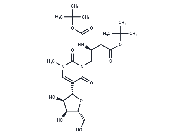 化合物 N1-Methyl-N3-[(2S)-2-(t-butoxycarbonyl)amino-3-(t-butoxycarbonyl)] propylpseudouridine,N1-Methyl-N3-[(2S)-2-(t-butoxycarbonyl)amino-3-(t-butoxycarbonyl)] propylpseudouridine