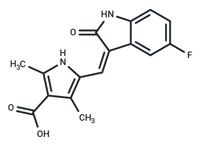 化合物 (Z)-5-((5-Fluoro-2-oxoindolin-3-ylidene)methyl)-2,4-dimethyl-1H-pyrrole-3-carboxylic acid,(Z)-5-((5-Fluoro-2-oxoindolin-3-ylidene)methyl)-2,4-dimethyl-1H-pyrrole-3-carboxylic acid