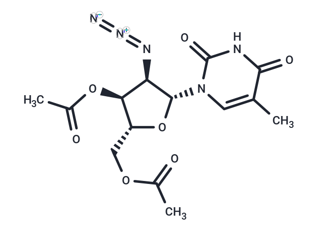 化合物 3’,5’-Di-O-acetyl-2’-azido-2’-deoxy-5-methyluridine,3’,5’-Di-O-acetyl-2’-azido-2’-deoxy-5-methyluridine