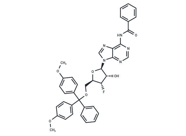 化合物 N6-Benzoyl-3’-deoxy-5’-O-(4,4’-dimethoxytrityl)-3’-fluoroadenosine,N6-Benzoyl-3'-deoxy-5'-O-DMT-3'-fluoroadenosine