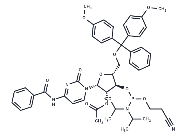 化合物 2’-O-Acetyl-N4-benzoyl-5’-O-(4,4’-dimethoxytrityl) ? arabinocytidine 3’-O-phosphoramidite,2’-O-Acetyl-N4-benzoyl-5’-O-DMT arabinocytidine 3’-O-phosphoramidite