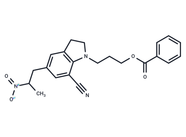 化合物 3-(7-Cyano-5-(2-nitropropyl)indolin-1-yl)propyl benzoate,3-(7-Cyano-5-(2-nitropropyl)indolin-1-yl)propyl benzoate