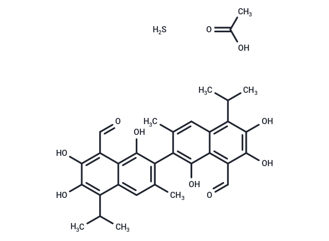 化合物 (S)-Gossypol (acetic acid),(S)-Gossypol (acetic acid)