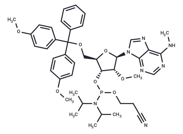 化合物 5’-O-(4,4’-Dimethoxytrityl)-2’-O-methyl-N6-methyladenosine ? 3’-CED phosphoramidite,5'-O-DMTr-2'-O-methyl-N6-methyl adenosine 3'-CED phosphoramidite