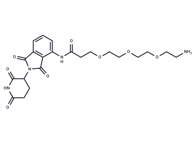 化合物 Pomalidomide-amido-PEG3-C2-NH2,Pomalidomide-amido-PEG3-C2-NH2