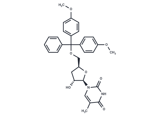 化合物 5’-O-(4,4-Dimethoxytrityl)-3’-deoxy-5-methyluridine,5’-O-(4,4-Dimethoxytrityl)-3’-deoxy-5-methyluridine