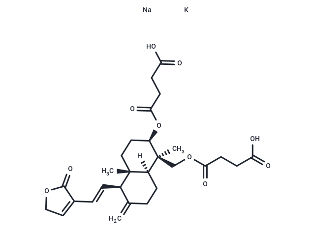 脫水穿心蓮內(nèi)酯琥珀酸半酯（鉀鈉鹽）,Dehydroandrographolide succinate potassium sodium salt