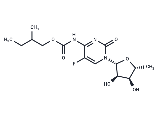 化合物 5’-Deoxy-5-fluoro-N4-[(2-methylbutoxy)carbonyl]cytidine,5’-Deoxy-5-fluoro-N4-[(2-methylbutoxy)carbonyl]cytidine