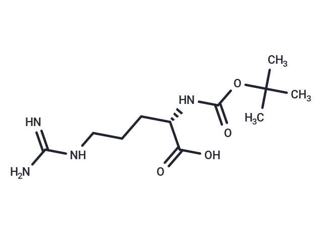 化合物 (S)-2-((tert-Butoxycarbonyl)amino)-5-guanidinopentanoic acid,(S)-2-((tert-Butoxycarbonyl)amino)-5-guanidinopentanoic acid