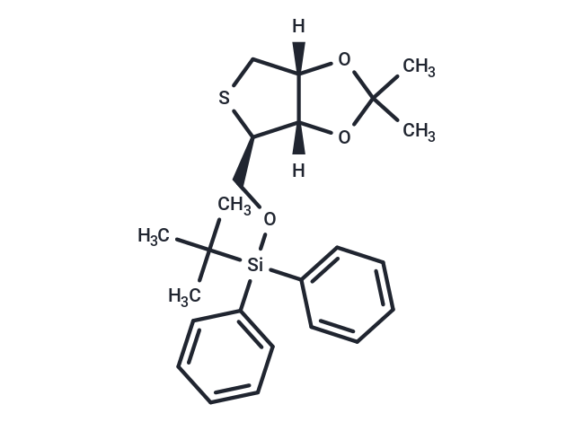 化合物 1,4-Anhydro-2,3-O-isopropylidene-5-O-t-butyldiphenylsilyl-4-thio-D-ribitol,1,4-Anhydro-2,3-O-isopropylidene-5-O-t-butyldiphenylsilyl-4-thio-D-ribitol