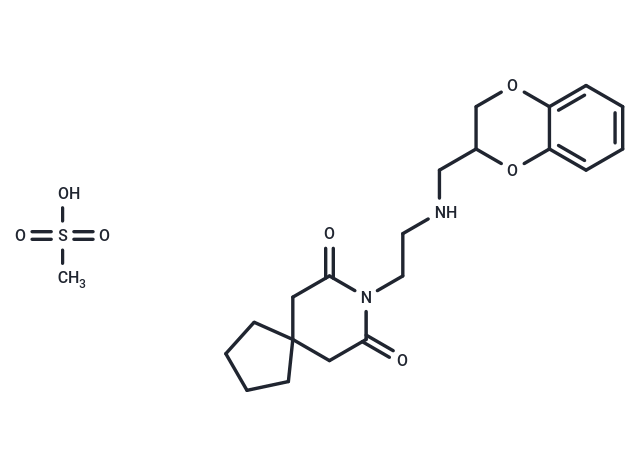 化合物 Binospirone mesylate,Binospirone mesylate