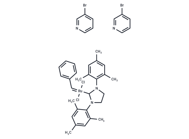 化合物 Dichloro[1,3-bis(2,4,6-trimethylphenyl)-2-imidazolidinylidene](benzylidene)bis(3-bromopyridine)ruthenium(II),Dichloro[1,3-bis(2,4,6-trimethylphenyl)-2-imidazolidinylidene](benzylidene)bis(3-bromopyridine)ruthenium(II)