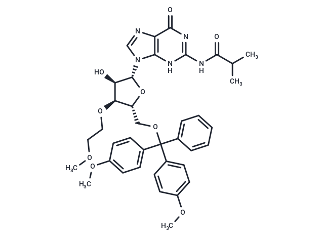 化合物 N2-iso-Butyroyl-5’-O-(4,4’-dimethoxytrityl)-3’-O-(methoxyethyl)guanosine,N2-iso-Butyroyl-5’-O-DMT-3’-O-(methoxyethyl)guanosine