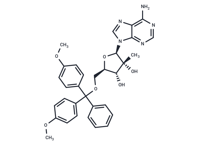 化合物 5’-O-(4,4’-Dimethoxytrityl)-2’-beta-C-methyladenosine,5’-O-(4,4’-Dimethoxytrityl)-2’-beta-C-methyladenosine