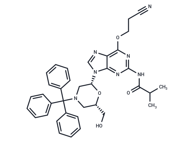 化合物 N2-Isobutyryl-O6-cyanoethyl-7’-OH-N-trityl-morpholino guanine,N2-Isobutyryl-O6-cyanoethyl-7’-OH-N-trityl-morpholino guanine