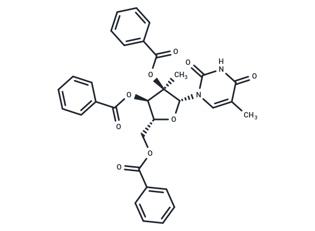 化合物 2’,3’,5’-Tri-O-benzoyl-2’-C-methyl-5-methyluridine,2’,3’,5’-Tri-O-benzoyl-2’-C-methyl-5-methyluridine