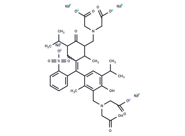 化合物 Sodium 2,2',2'',2'''-((((1,1-dioxido-3H-benzo[c][1,2]oxathiole-3,3-diyl)bis(6-hydroxy-5-isopropyl-2-methyl-3,1-phenylene))bis(methylene))bis(azanetriyl))tetraacetate,Sodium 2,2',2'',2'''-((((1,1-dioxido-3H-benzo[c][1,2]oxathiole-3,3-diyl)bis(6-hydroxy-5-isopropyl-2-methyl-3,1-phenylene))bis(methylene))bis(azanetriyl))tetraacetate