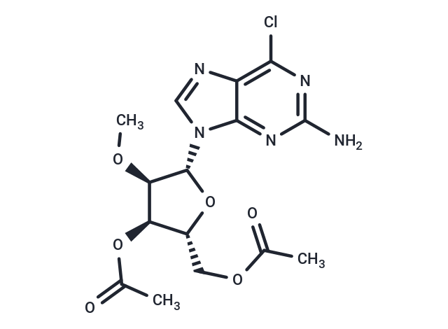 化合物 2-Amino-6-chloro-9-(3,5-di-O-acetyl-2-O-methyl-β-D-ribofuranosyl)-9H-purine,3',5'-Di-O-acetyl-2'-O-methyl-6-chloro-2-aminopurine riboside