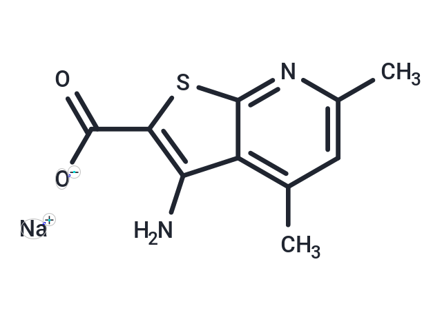 化合物 sodium 3-amino-4,6-dimethylthieno[2,3-b]pyridine-2-carboxylate,sodium 3-amino-4,6-dimethylthieno[2,3-b]pyridine-2-carboxylate