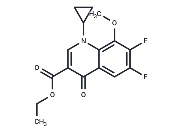 化合物 Ethyl 1-cyclopropyl-6,7-difluoro-8-methoxy-4-oxo-1,4-dihydroquinoline-3-carboxylate,Ethyl 1-cyclopropyl-6,7-difluoro-8-methoxy-4-oxo-1,4-dihydroquinoline-3-carboxylate