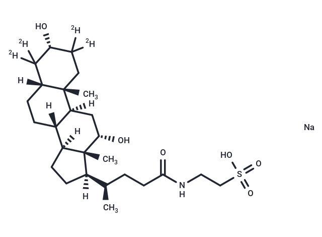 牛磺脫氧膽酸-d4鈉鹽,Taurodeoxycholic Acid-d4 Sodium Salt