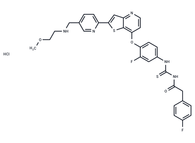 化合物 Glesatinib hydrochloride,Glesatinib hydrochloride