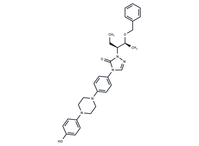 化合物 1-((2S,3S)-2-(Benzyloxy)pentan-3-yl)-4-(4-(4-(4-hydroxyphenyl)piperazin-1-yl)phenyl)-1H-1,2,4-triazol-5(4H)-one,1-((2S,3S)-2-(Benzyloxy)pentan-3-yl)-4-(4-(4-(4-hydroxyphenyl)piperazin-1-yl)phenyl)-1H-1,2,4-triazol-5(4H)-one