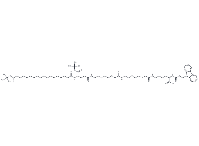 化合物 (23S,50S)-50-((((9H-Fluoren-9-yl)methoxy)carbonyl)amino)-23-(tert-butoxycarbonyl)-2,2-dimethyl-4,21,26,35,44-pentaoxo-3,30,33,39,42-pentaoxa-22,27,36,45-tetraazahenpentacontan-51-oic acid,(23S,50S)-50-((((9H-Fluoren-9-yl)methoxy)carbonyl)amino)-23-(tert-butoxycarbonyl)-2,2-dimethyl-4,21,26,35,44-pentaoxo-3,30,33,39,42-pentaoxa-22,27,36,45-tetraazahenpentacontan-51-oic acid