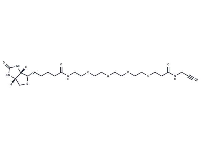 化合物 Biotin-PEG4-amide-Alkyne,Biotin-PEG4-amide-Alkyne