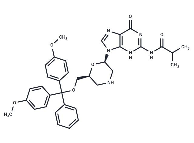 化合物 N2-iso-Butyroyl-7’-O-(4,4’-dimethoxytrityloxy)morpholinoguanine,N2-iso-Butyroyl-7'-O-DMT-morpholinoguanine