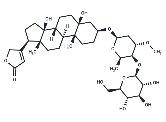 異杠柳毒苷,Periplogenin 3-[O-β-glucopyranosyl-(1→4)-β-sarmentopyranoside]