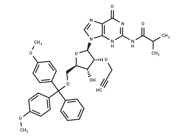 化合物 N2-iso-Butyroyl-5’-(4,4’-dimethoxytrityl)-2’-O-propargylguanosine,5'-O-DMT-N2-isobutyryl-2'-O-propargylguanosine