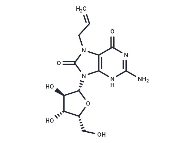 化合物 7-Allyl-7,8-dihydro-8-oxo-9-(b-D-xylofuranosyl) ? guanine,7-Allyl-7,8-dihydro-8-oxo-9-(b-D-xylofuranosyl) ? guanine