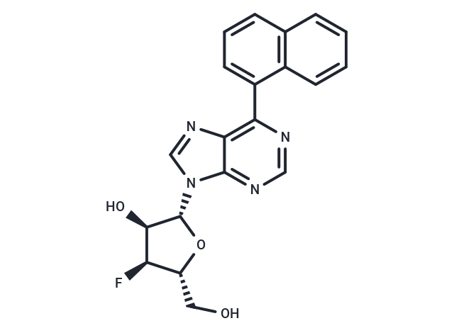 化合物 9-(3-Deoxy-3-fluoro-β-D-ribofuranosyl)-6-(naphthalen-1-yl)purine,9-(3-Deoxy-3-fluoro-β-D-ribofuranosyl)-6-(naphthalen-1-yl)purine