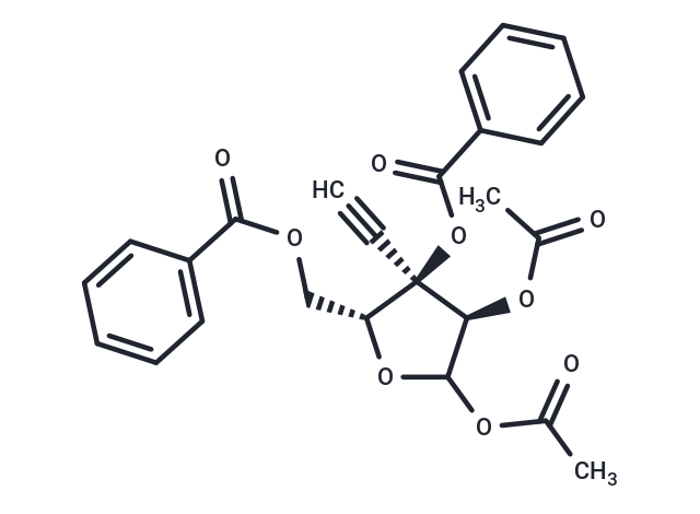 化合物 1’,2’-Di-O-acetayl-3’,5’-di-O-benzoyl-3’-beta-C-ethynyl-D-ribofuranose,1’,2’-Di-O-acetayl-3’,5’-di-O-benzoyl-3’-beta-C-ethynyl-D-ribofuranose