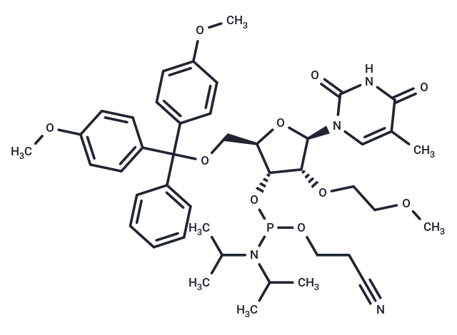 化合物 5’-O-DMTr-2’-O-(2-methoxyethyl)-5-methyluridine-3’-CED-phosphoramidite,2'-O-MOE-5MeU-3'-phosphoramidite