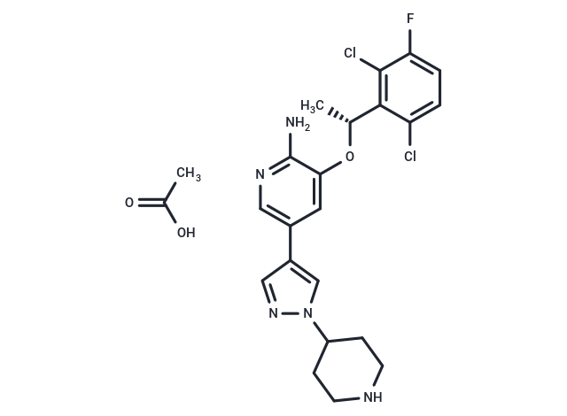 化合物 Crizotinib acetate,Crizotinib acetate