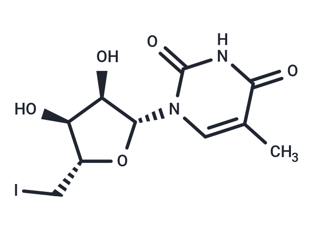 化合物 5’-Deoxy-5’-iodo-5-methyluridine,5’-Deoxy-5’-iodo-5-methyluridine