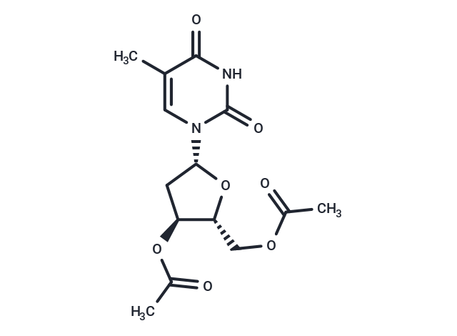 化合物 3’,5’-di-O-acetylthymidine,3’,5’-di-O-acetylthymidine